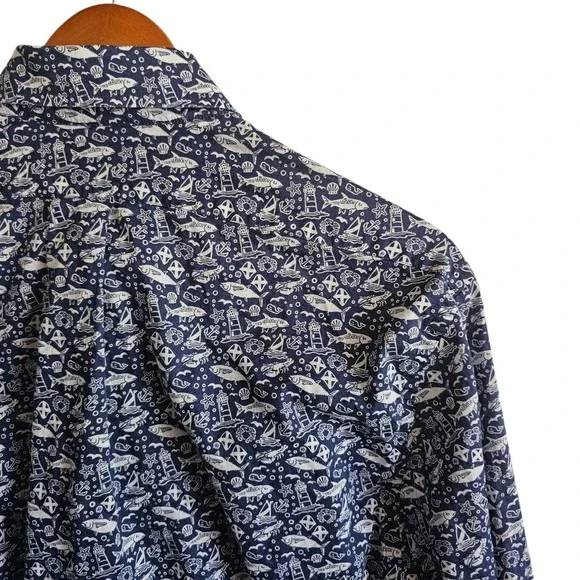 Vineyard Vines Slim Fit Murray Shirt‎ Nautical Print Button Down Size M - Picture 10 of 10
